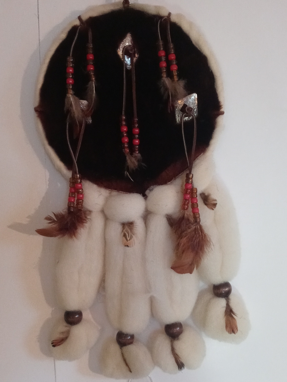 Mandela Dream Catcher Shield Handmade 19" X 9"